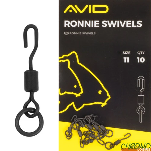 Emerillon à Anneau Avid Carp Ronnie Swivels T11 (par 10) 1 Emerillon à Anneau Avid Carp Ronnie Swivels T11 (par 10)