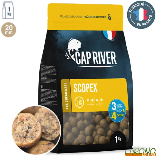 Bouillettes Cap River Scopex 20mm 1kg 1 Bouillettes Cap River Scopex 20mm 1kg