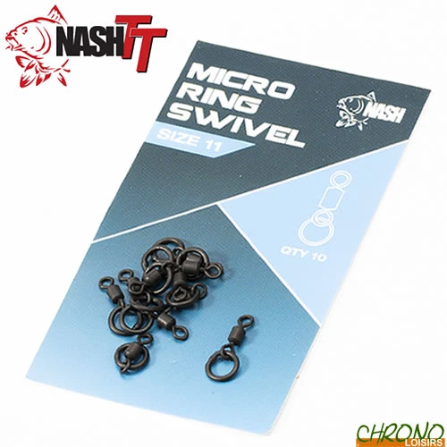 Emerillon à Anneau Nash Micro Ring Swivel T11 (par 10) 1 Emerillon à Anneau Nash Micro Ring Swivel T11 (par 10)