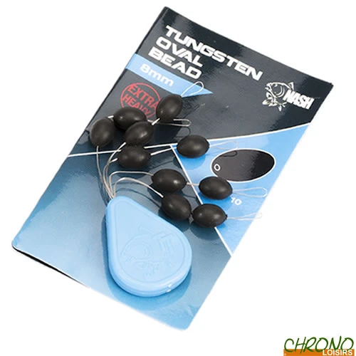 Perle Nash Tungsten Oval Beads (par 10) 1 Perle Nash Tungsten Oval Beads (par 10)