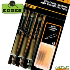 Montage Fox Edges Leadcore Kwik Change Heli Rigs (par 3)