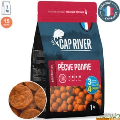 Bouillettes Cap River Peche Poivre 15mm 1kg