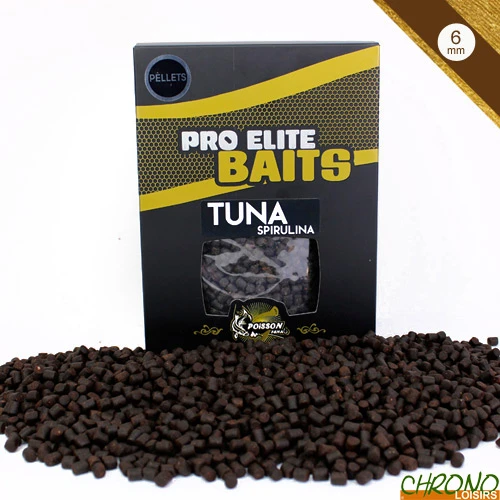 Pellets Pro Elite Baits Gold Tuna Spirulina 6mm 1kg 1 Pellets Pro Elite Baits Gold Tuna Spirulina 6mm 1kg