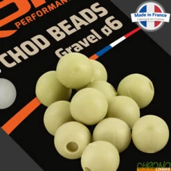 Perle ROK Chod Beads Pré-Perforée Gravel 6mm (par 25)