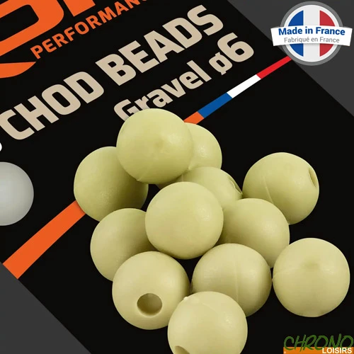 Perle ROK Chod Beads Pré-Perforée Gravel 6mm (par 25) 1 Perle ROK Chod Beads Pré-Perforée Gravel 6mm (par 25)