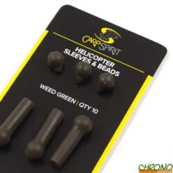 Perle Carp Spirit Hélicoptère Sleeve & Bead Weed Green (par 10)