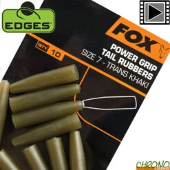 Tétine Fox Edges Power Grip Tail Rubbers Khaki (Par 10)