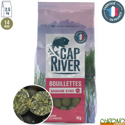 Bouillettes Cap River Banane Kiwi 14mm 2.5kg 1 Bouillettes Cap River Banane Kiwi 14mm 2.5kg