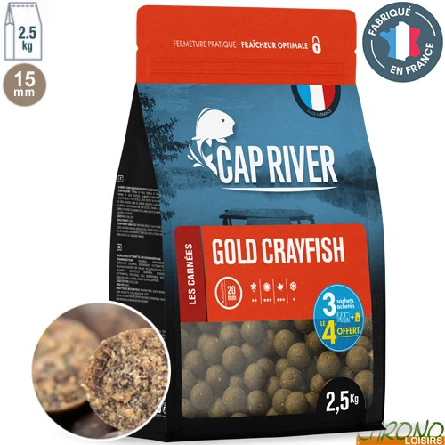 Bouillettes Cap River Gold Crayfish 15mm 2.5kg 1 Bouillettes Cap River Gold Crayfish 15mm 2.5kg