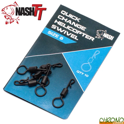 Emerillon Nash Quick Change Heli Swivel T8 (par 10) 1 Emerillon Nash Quick Change Heli Swivel T8 (par 10)