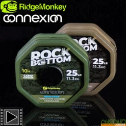 Tresse RidgeMonkey Connexion Rock Bottom Semi Stiff Coated Camo 25lbs 10m