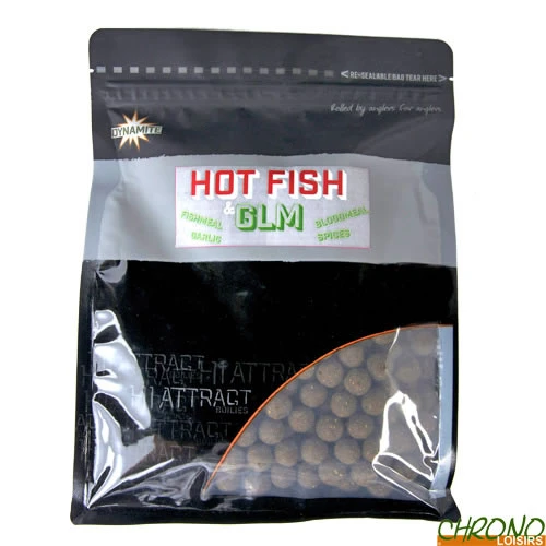 Bouillettes Dynamite Baits Hot Fish & GLM 20mm 1kg 1 Bouillettes Dynamite Baits Hot Fish & GLM 20mm 1kg