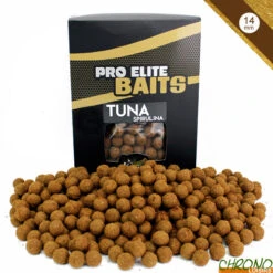 Bouillettes Pro Elite Baits Gold Tuna Spirulina 14mm 1kg
