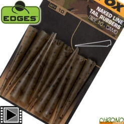 Tétine Fox Egdes Naked Line Tail Rubbers Camo (par 10)