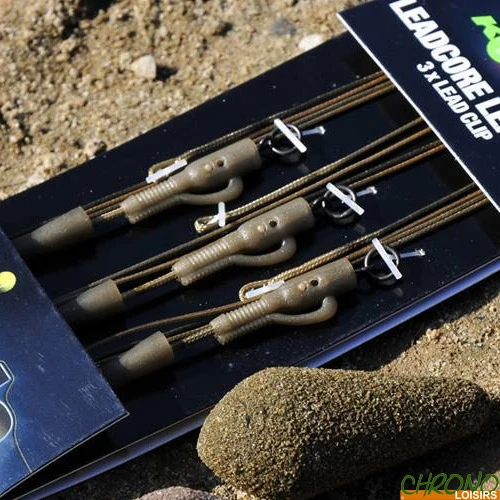 Montage Korda Leadcore Clip Plomb Emerillon Anneau 1m (par 3) 1 Montage Korda Leadcore Clip Plomb Emerillon Anneau 1m (par 3)